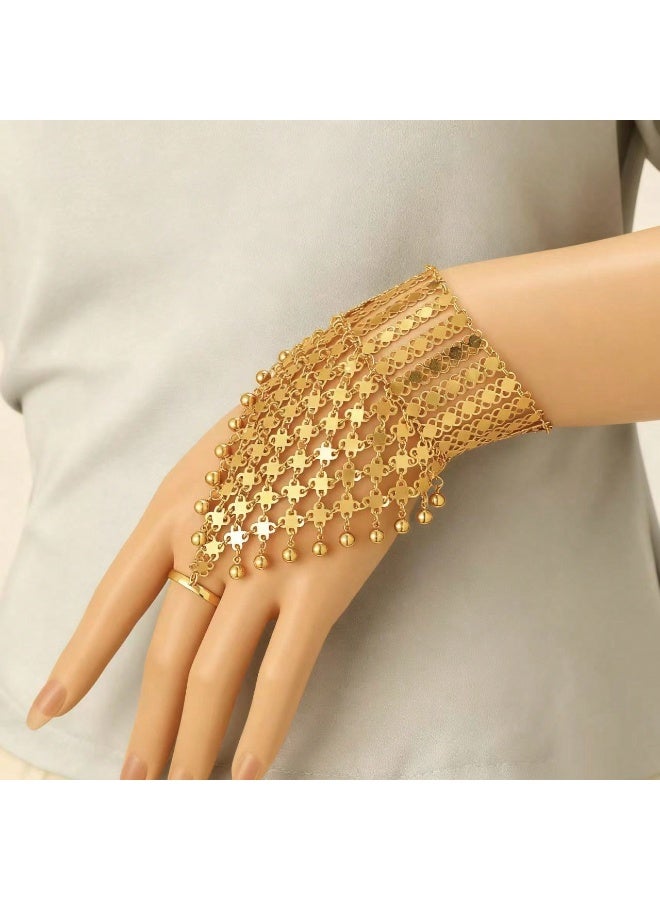 Saudi Founding Day Luxury Hand Bracelet – Eye-Catching Ornate Design, Lightweight & Comfortable for Long Wear, Adds a Rich Traditional Touch to Your Look - Image 1